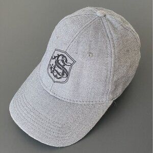 Ben Sherman Men’s Gray Herringbone Cap Fitted Sz S - M Embroidered Logo Casual